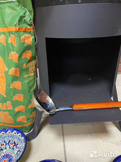 Казан чугунный с печкой комплект