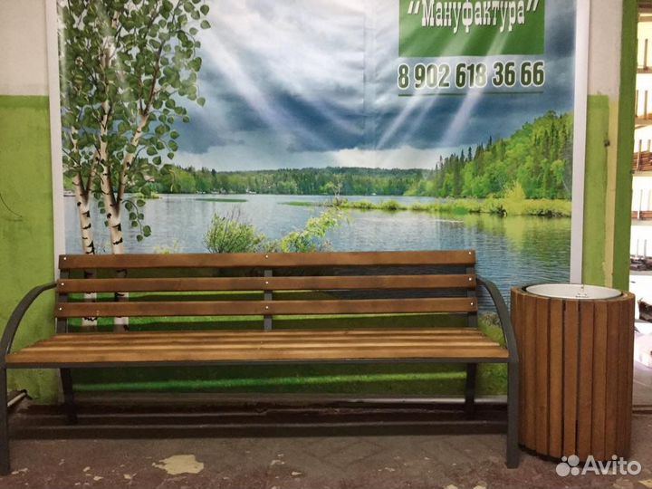 Комплект лавка и урна