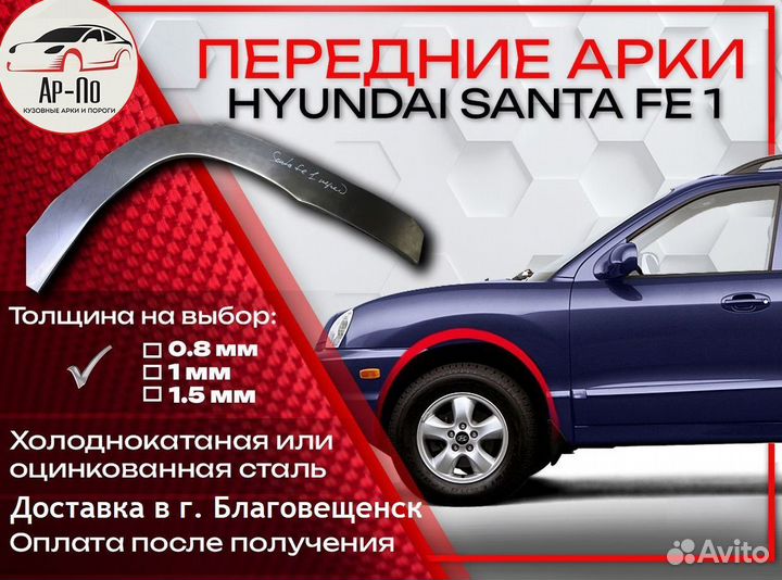 Ремонтные арки передние на Hyundai Getz