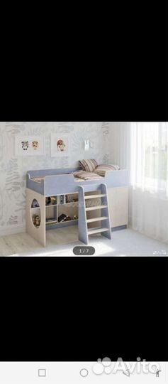 Детская кровать чердак домик