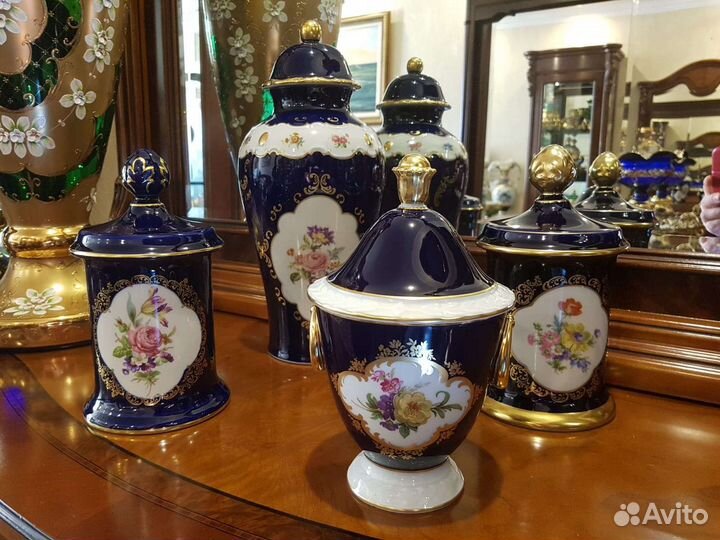 Набор посуды антик. фарфор Германия