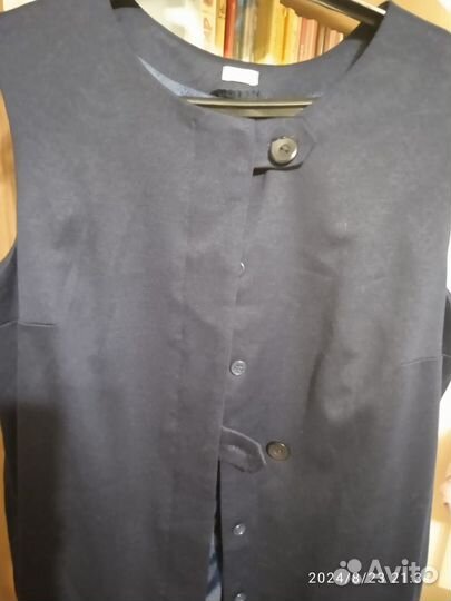 Жилет женский удлинённый на подкладе