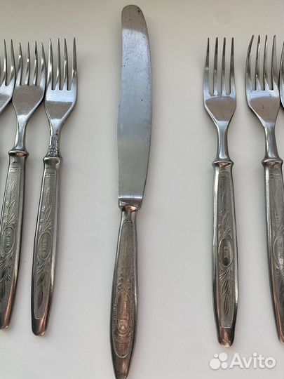 Вилки нож нержавейка СССР 50-60г. б/у