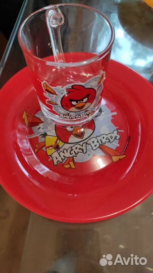 Тарелка и кружка детские Angry Birds