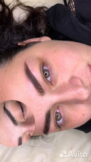 Перманентный макияж брови губы