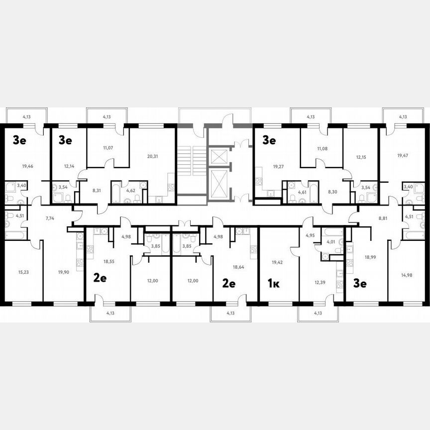 2-к. квартира, 72,7 м², 6/17 эт.