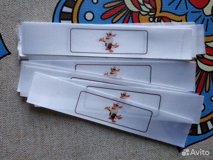 Пришивные сатиновые бирки