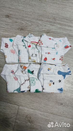 Многоразовые подгузники муслиновые