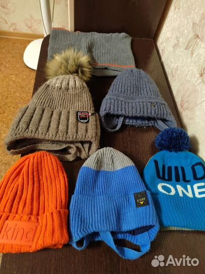 Шапки для мальчика 5 шт