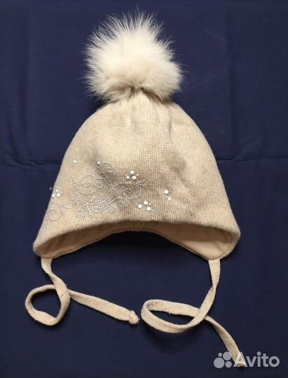 Шапка для девочки зимняя 50-52р