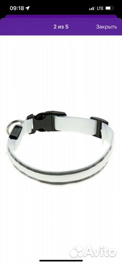 Ошейник для собак светящийся