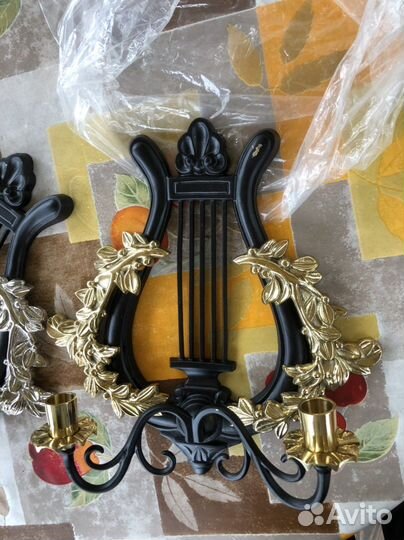 Подсвечники настенные металлические новые
