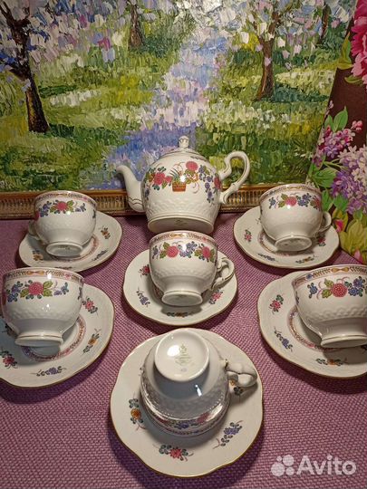 Чайный сервиз ГДР «Volkstedt. Pastorale»