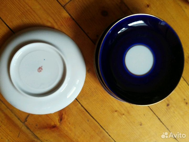 Банка стекло,Тарелка блюдце лфз кобальт