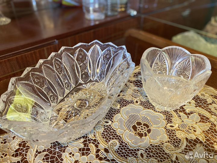 Набор салатников хрустальные