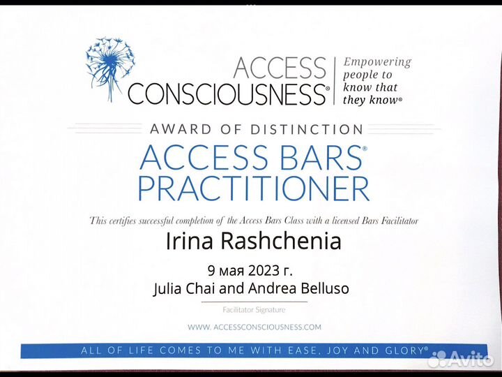 Аксес Барс (Access Bars) сессии