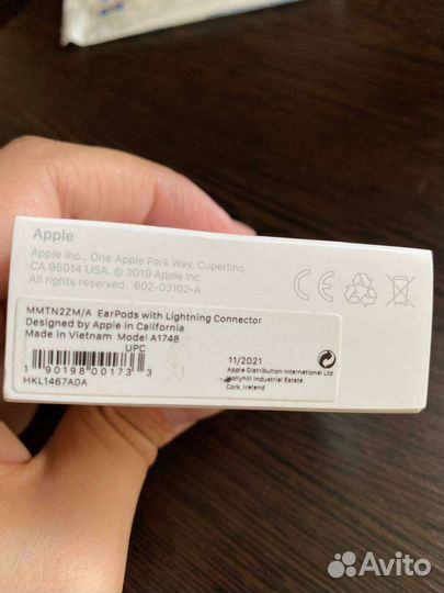 Наушники apple earpods lightning