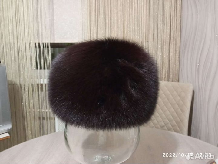 Шапка норковая мужская обманка