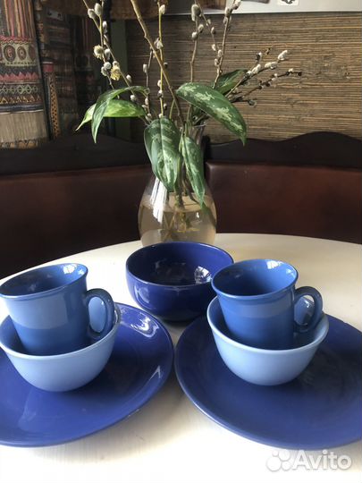 Синяя посуда для двоих (ikeа)