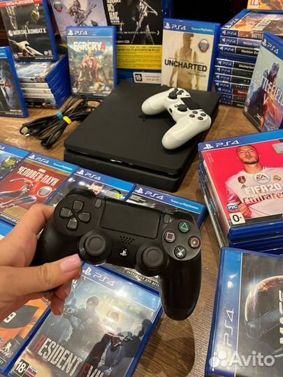 Ps4 slim с играми