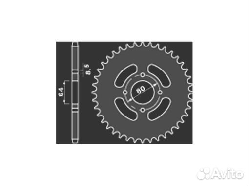 Звезда задняя PBR 838 43 F