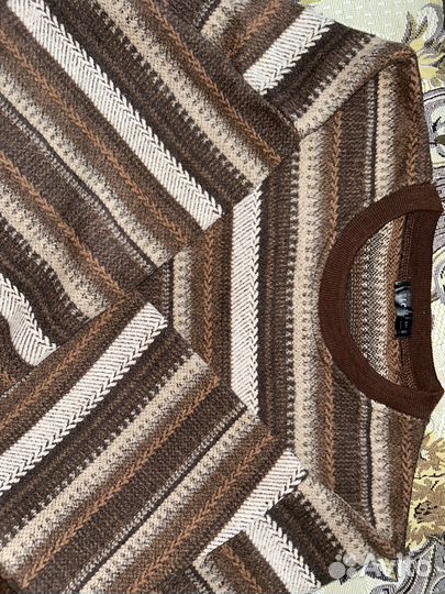 Свитер коричневый goblincore оверсайз альт винтаж