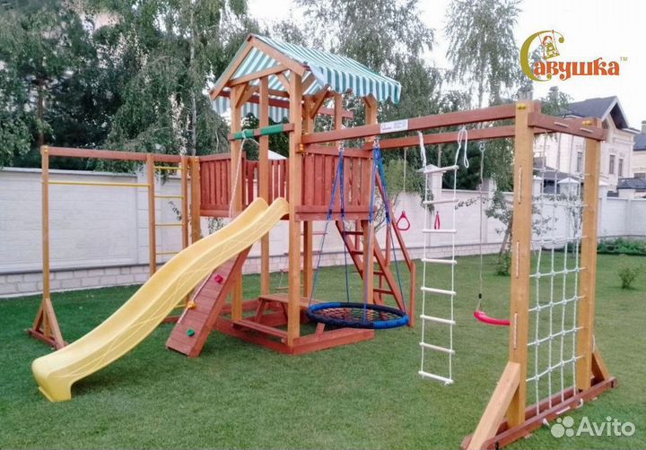 Детский комплекс игровая башня с балконом