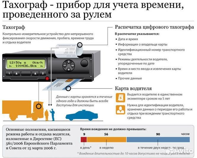 Калибровка,установка Тахографа,карты для водителей