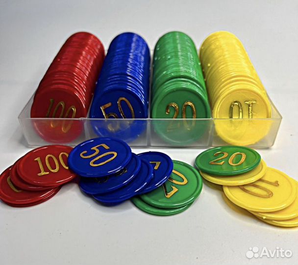 Набор пластиковых фишек для покера номиналом 160