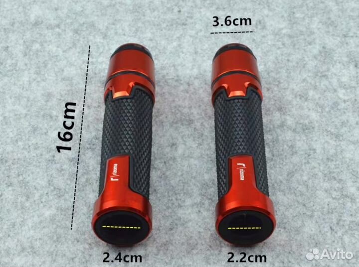 Грипсы дорожный на мотоцикл зеленый