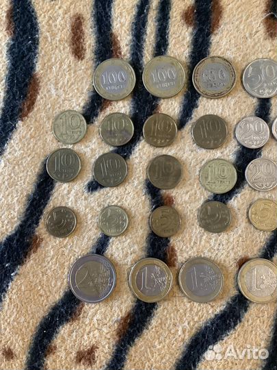 Монеты,валюта(тенге, евро)