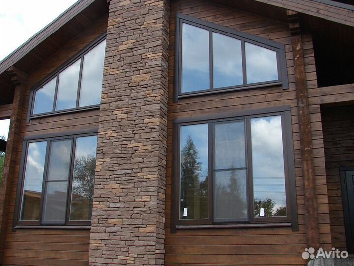 Окна пластиковые нестандартные под дерево