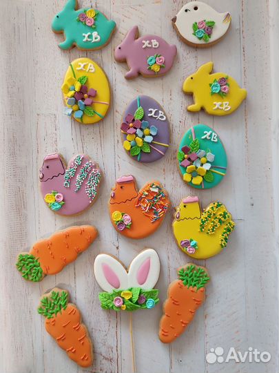 Куличи и Пасхи творожные, топперы пасхальные