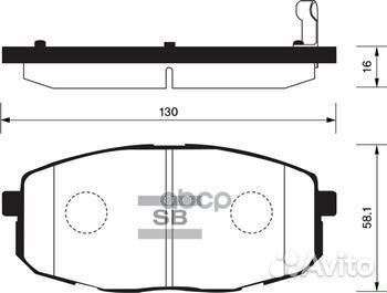 Колодки тормозные дисковые передние SP1162 Sang