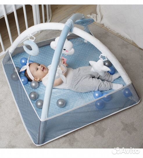 Развивающий коврик с сеткой Мякиши