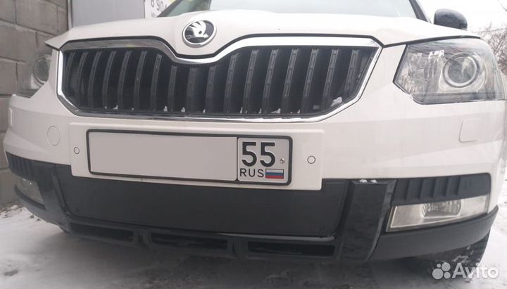 Skoda Yeti рестайл (низ) зимняя защита утеплитель