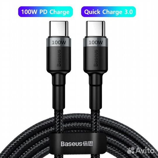 Кабель Baseus USB-C/USB Type-C, для зарядки, 100W