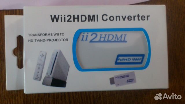Адаптер wii2hdmi видеокабель wii