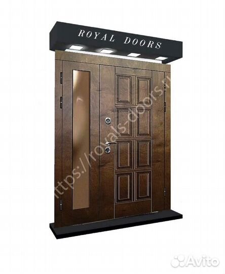 Двустворчатая дверь со стеклом