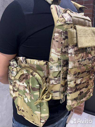 Бронежилет плитник в сборе с плитами Бр5 Мультикам