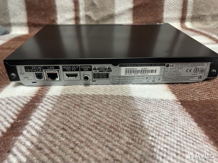 Плеер 3d blu-ray/DVD LG BP325