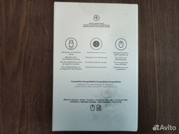 Мышь Logitech B100, черный 1000dpi USB-A