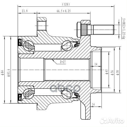 Ступица задняя Z89486R Zikmar