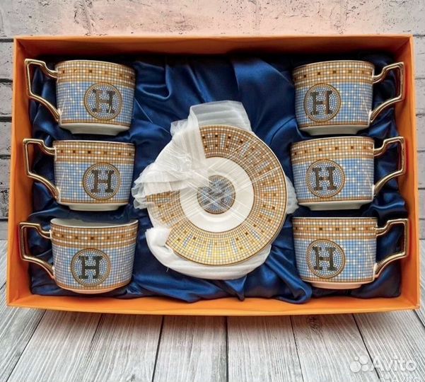 Чайный набор на 6 перс в стиле Hermes