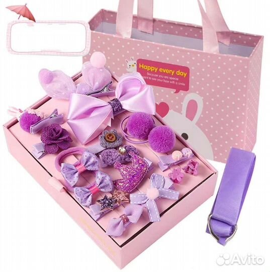 Набор резинок, заколок, подарок, 18 предметов
