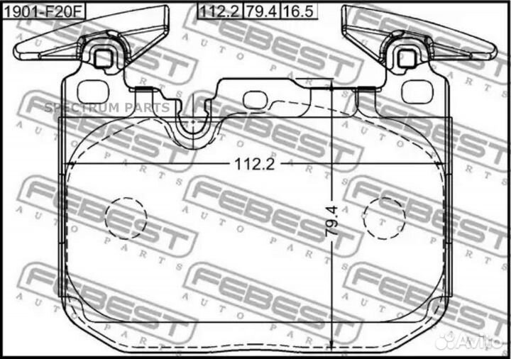 Febest 1901F20F колодки тормозные передние