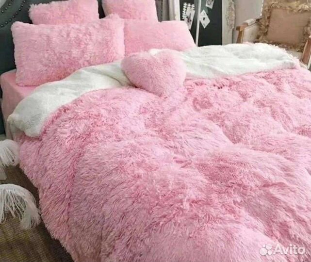 Плед пушистый травка бамбук 220*240