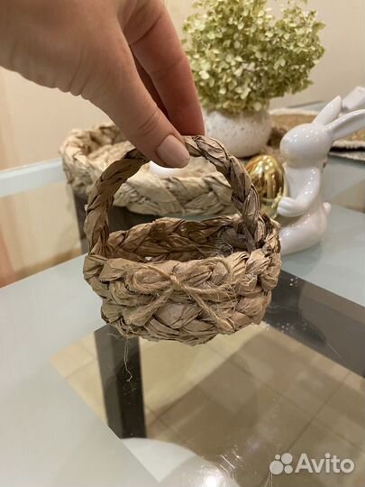 Корзина плетеная, пасхальная, сувенирная