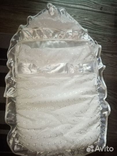 Летний конверт на выписку и в коляску