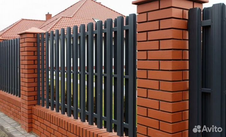 Забор металлический цена под ключ
